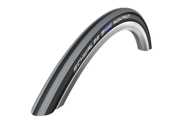 Schwalbe RightRun Wheelchair Tires in Grey and Black