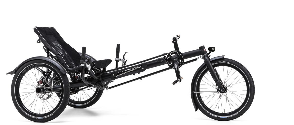 hase bikes kettwiesel allround delta trike in black frame color