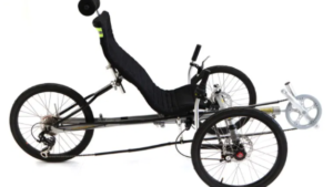 Trident Trike Spike recumbent in silver frame color