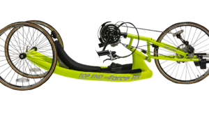Top End Force RX competitive handcycle in lime green