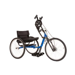 Blue Top End Excelerator stock handcycle