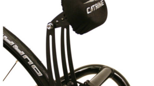 Catrike headrest in black fabric