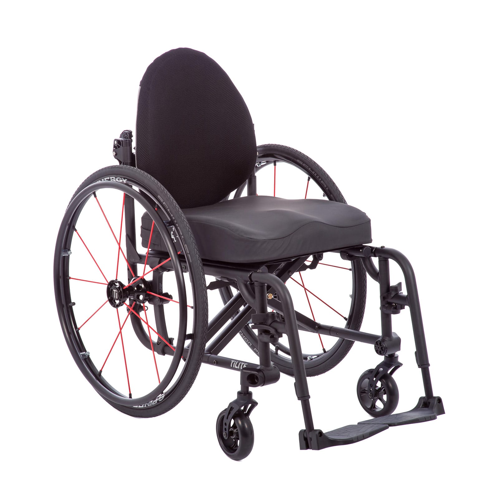 TiLite Aero X Folding Wheelchair in black frame color