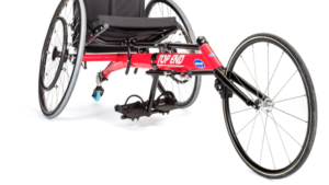 Top End Preliminator racing wheelchair in red frame color