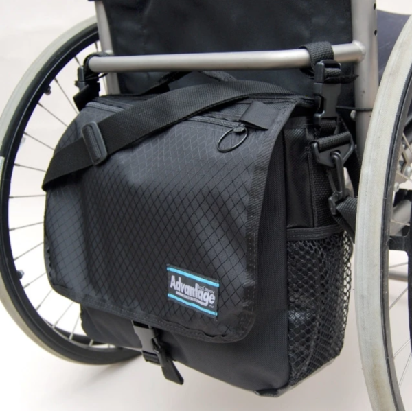 Advantage Bags Sp1000 messenger bag for wheelchair back in black nylon