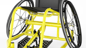Colours Hammer sports wheelchair in yellow frame color