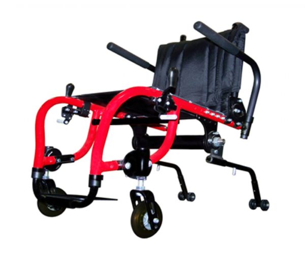 Colours chump childrens wheelchair in red frame color