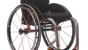 Tilite ZR titanium wheelchair in grey frame color