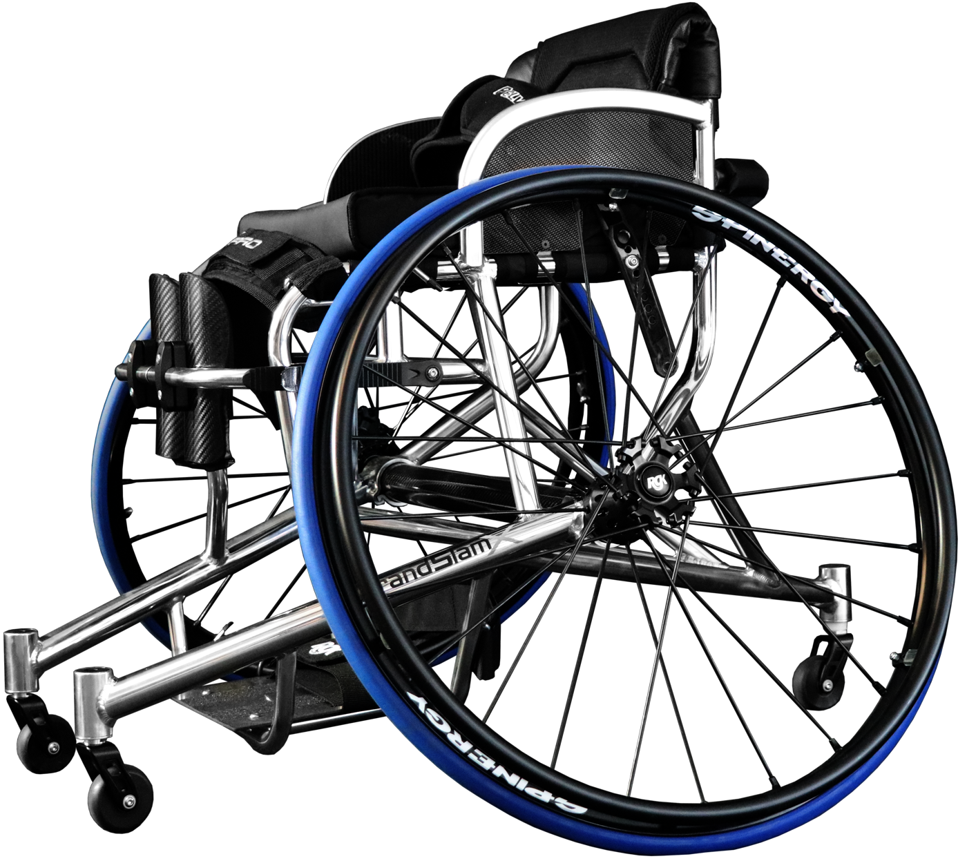 RGK tennis wheelchair in blue and silver