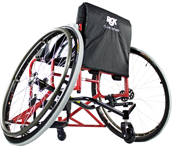 RGK Multisport wheelchair in red frame color
