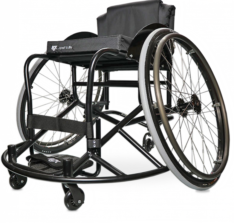 RGK Multisport wheelchair in black frame color