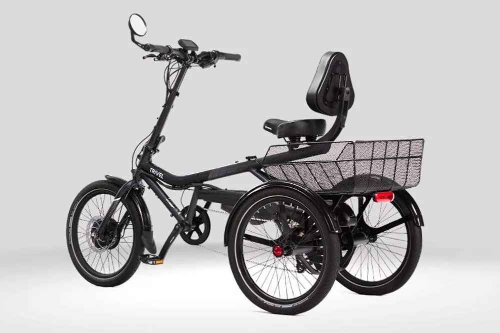 Trivel e-Azteca Electric Tricycle with black frame