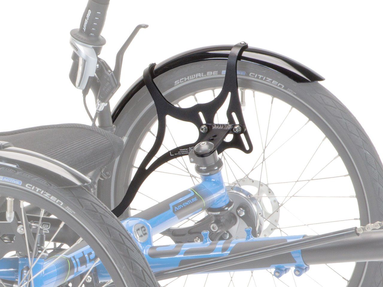 20 inch Front mudguard set for non-suspended wheels