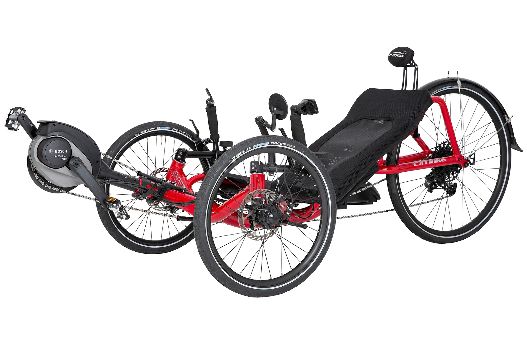 Catrike Expedition eCAT with BOSCH e-assist red frame and SCHWALBE tires