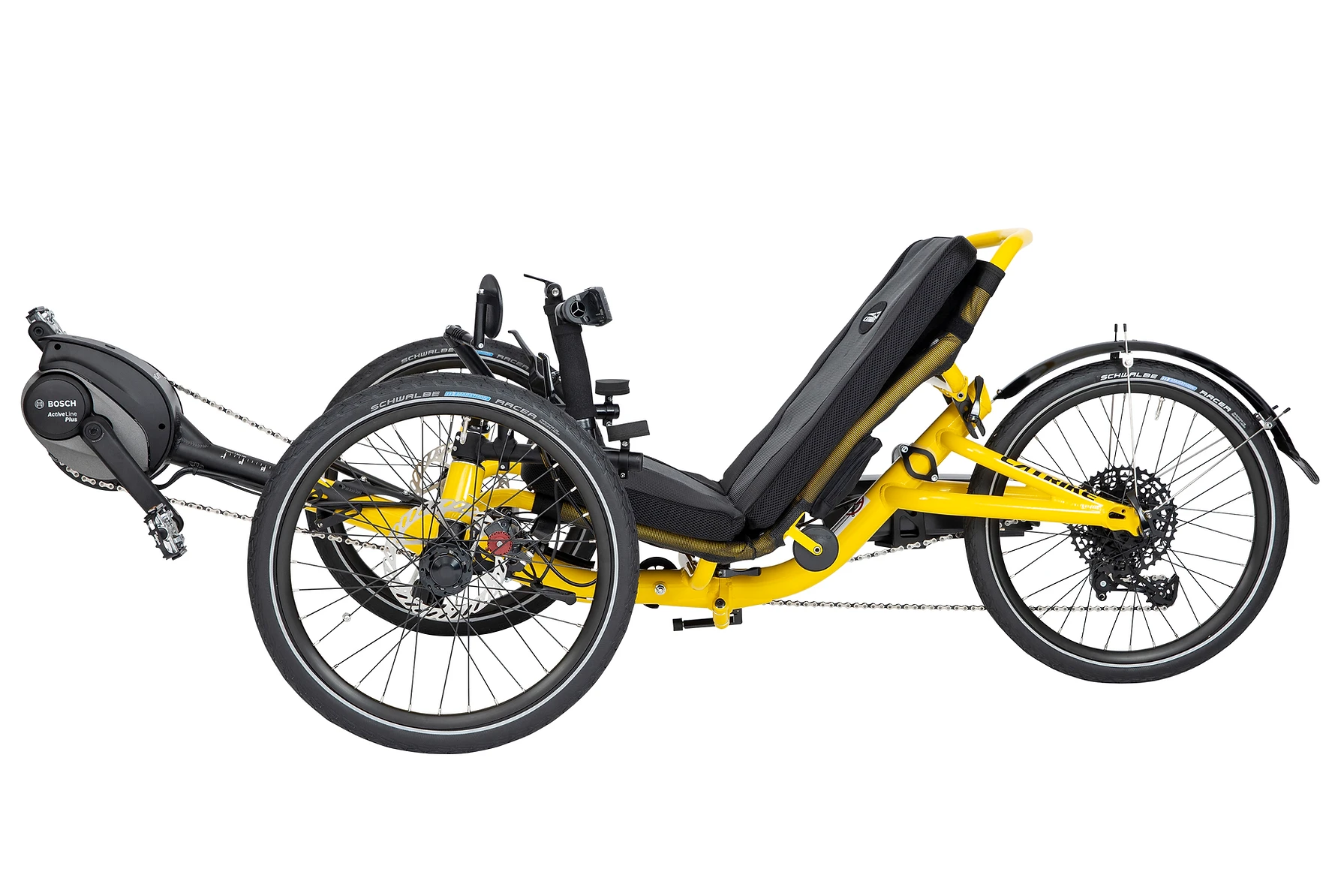 Catrike Trail Bosch eCAT with yellow frame 73 inch length