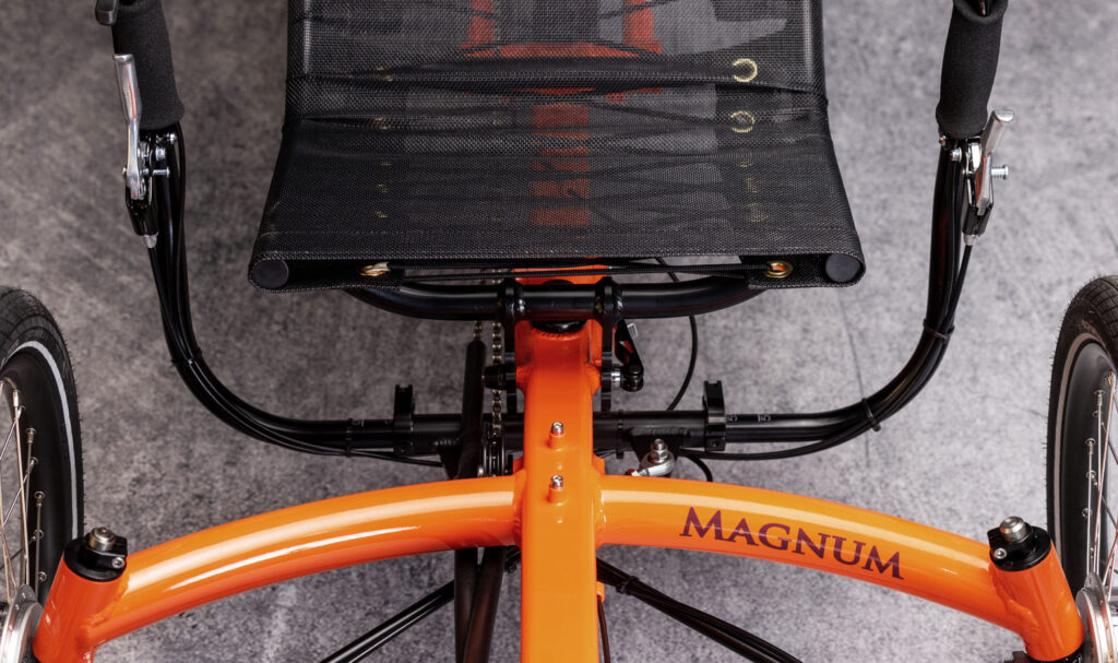 Greenspeed Magnum SD recumbent trike black mesh seat