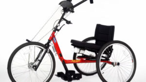 Red Top End Excelerator Handcycle
