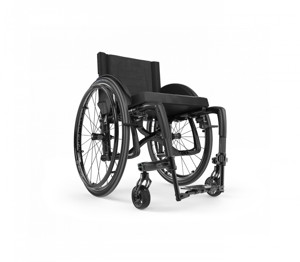 Veloce Carbon Folding Wheelchair in black