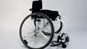 Quickie Sport Chair, a performance wheelchair designed for sports and active lifestyles with agility and high-maneuverability